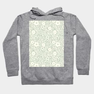 swedish kurbits Scandinavian folkart dala horse traditional vintage rosemaling sage green Hoodie